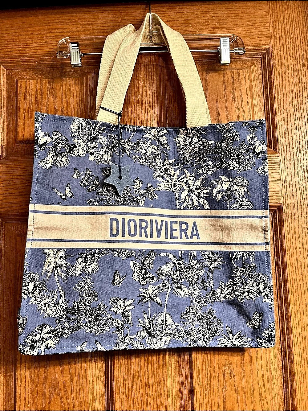 Christian Dior Dioriviera Butterfly Tote GWP Blue & Cream